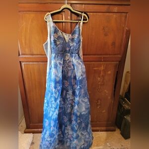 Lulu's Blue Maxi Sundress Sleeveless V-Neck